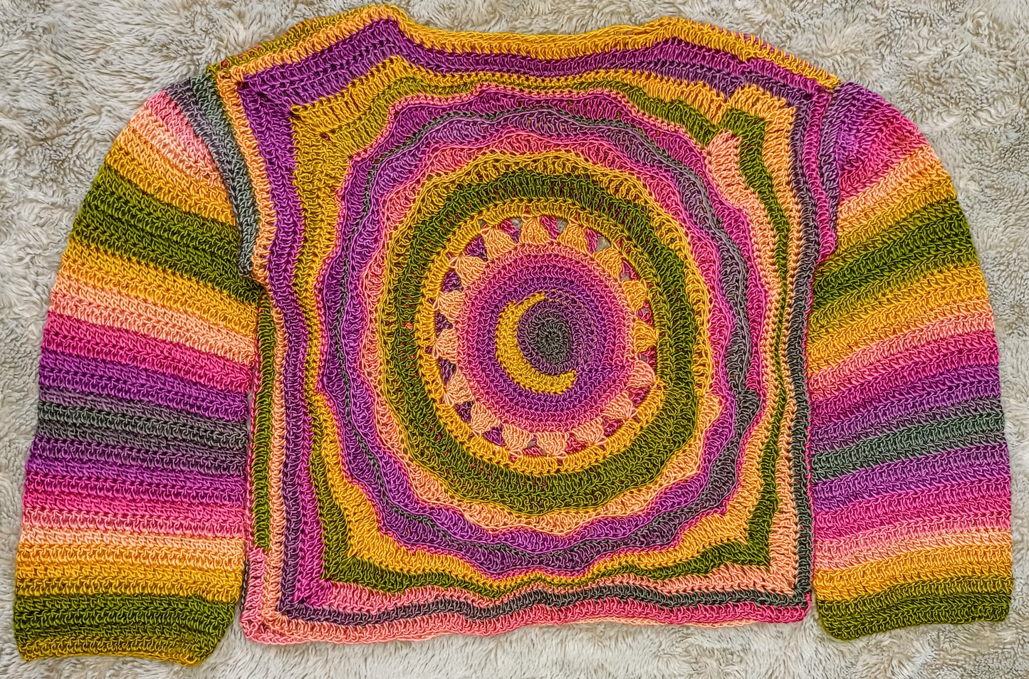 Solstice - Moon, Sun, Stars Reversible Crochet Jumper