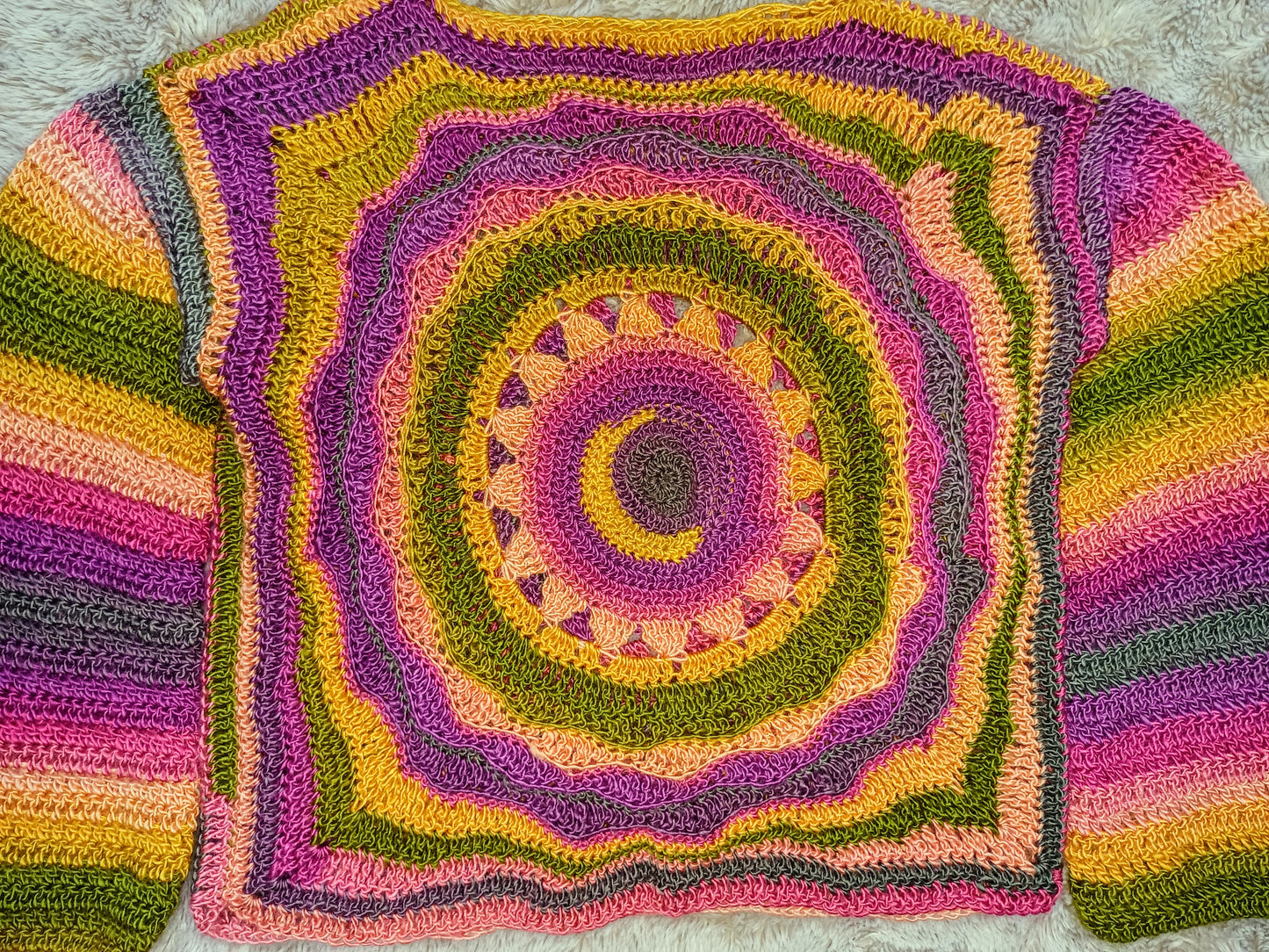 Solstice - Moon, Sun, Stars Reversible Crochet Jumper