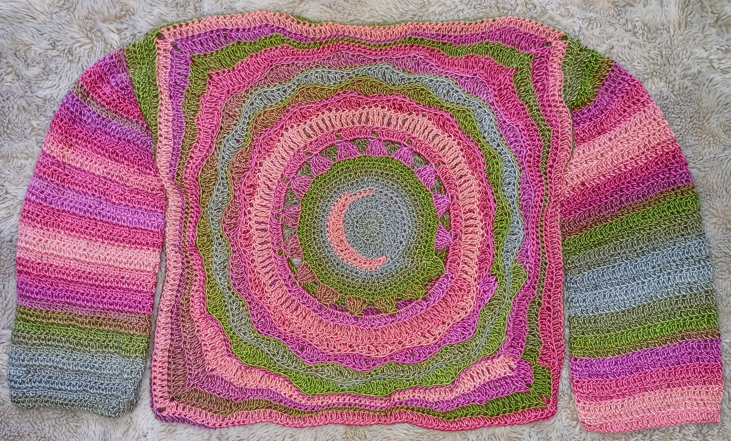 Ostara - Moon, Sun, Stars Reversible Crochet Jumper