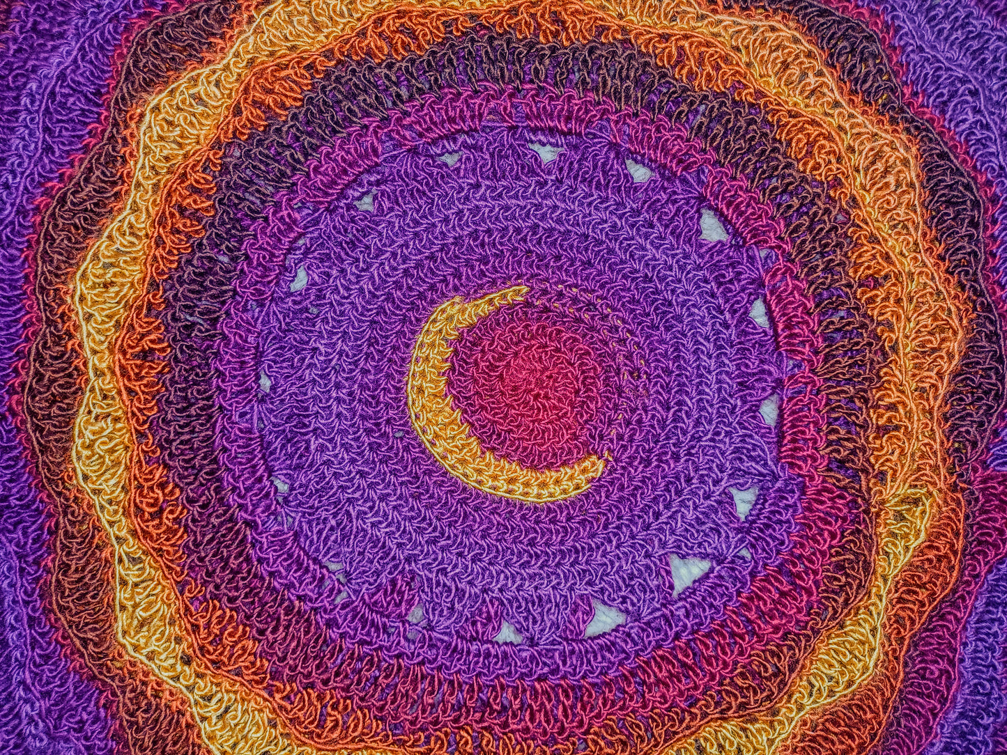 Ember - Moon, Sun, Stars Reversible Crochet Jumper