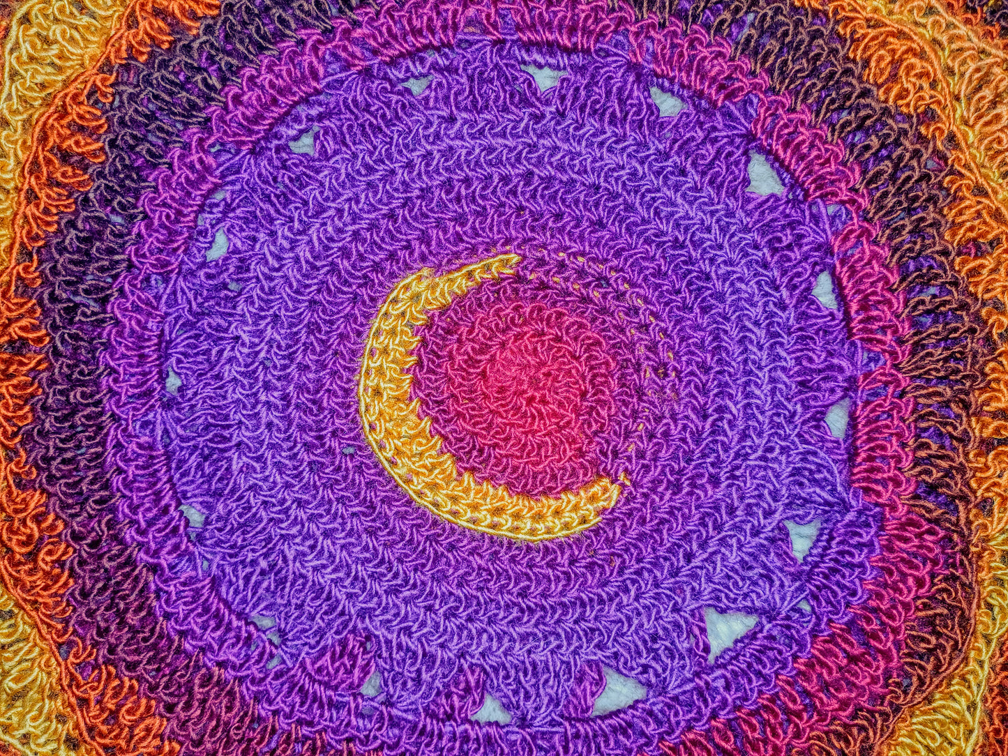 Ember - Moon, Sun, Stars Reversible Crochet Jumper