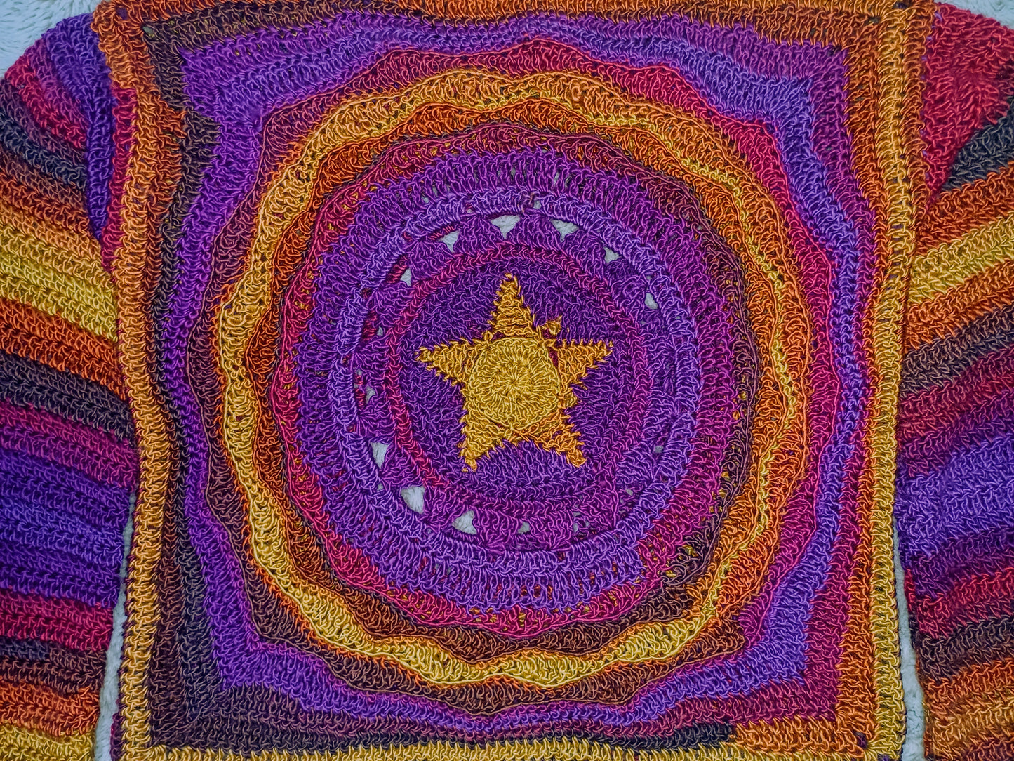 Ember - Moon, Sun, Stars Reversible Crochet Jumper