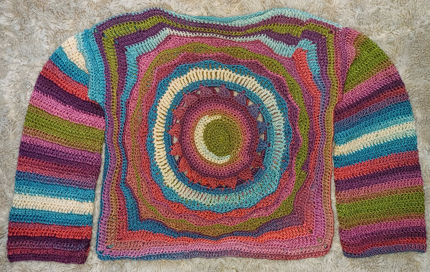 River - Moon, Sun, Stars Reversible Crochet Jumper