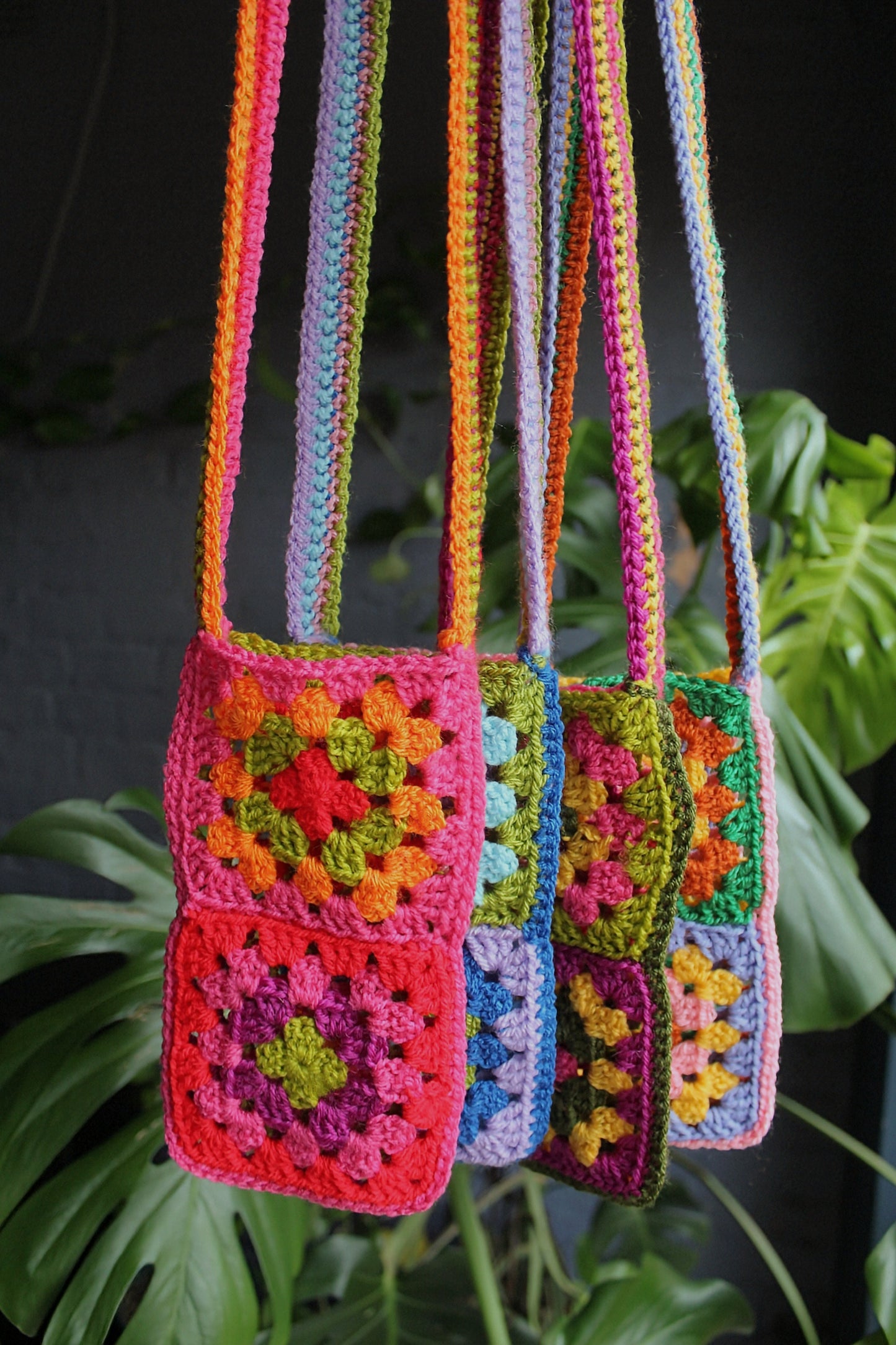 Granny Square Phone Pouch