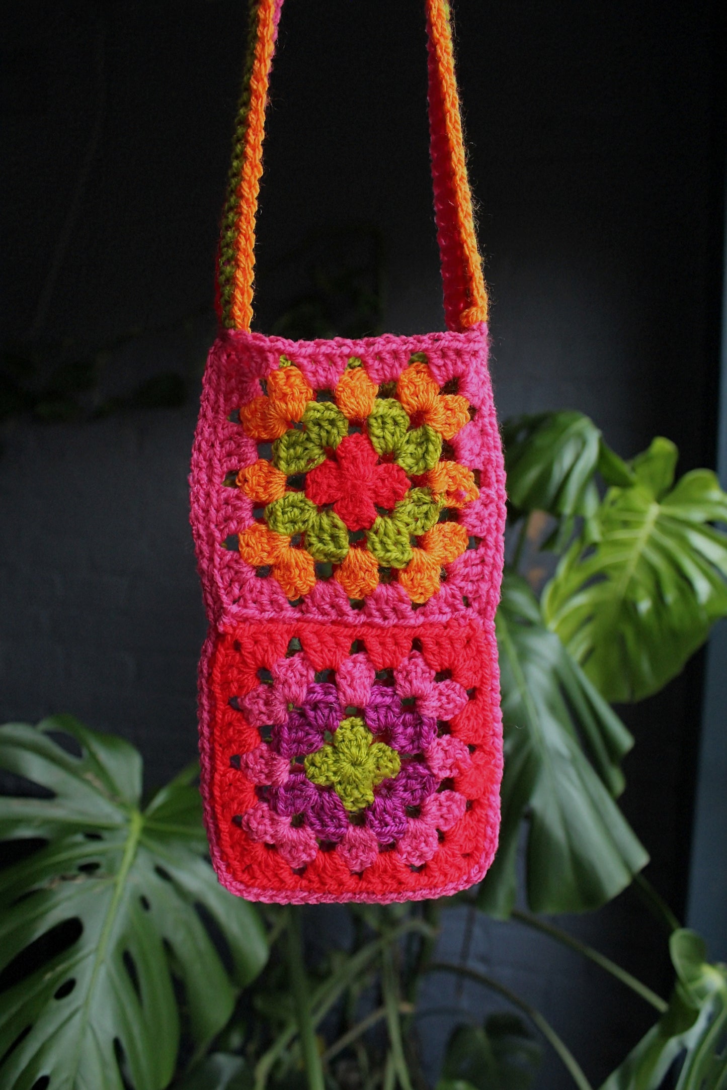 Granny Square Phone Pouch