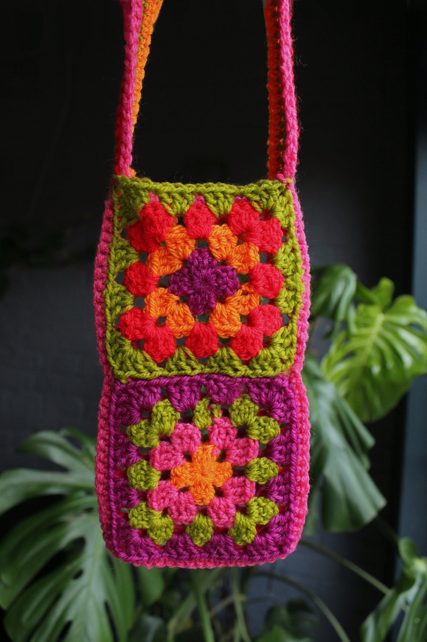 Granny Square Phone Pouch
