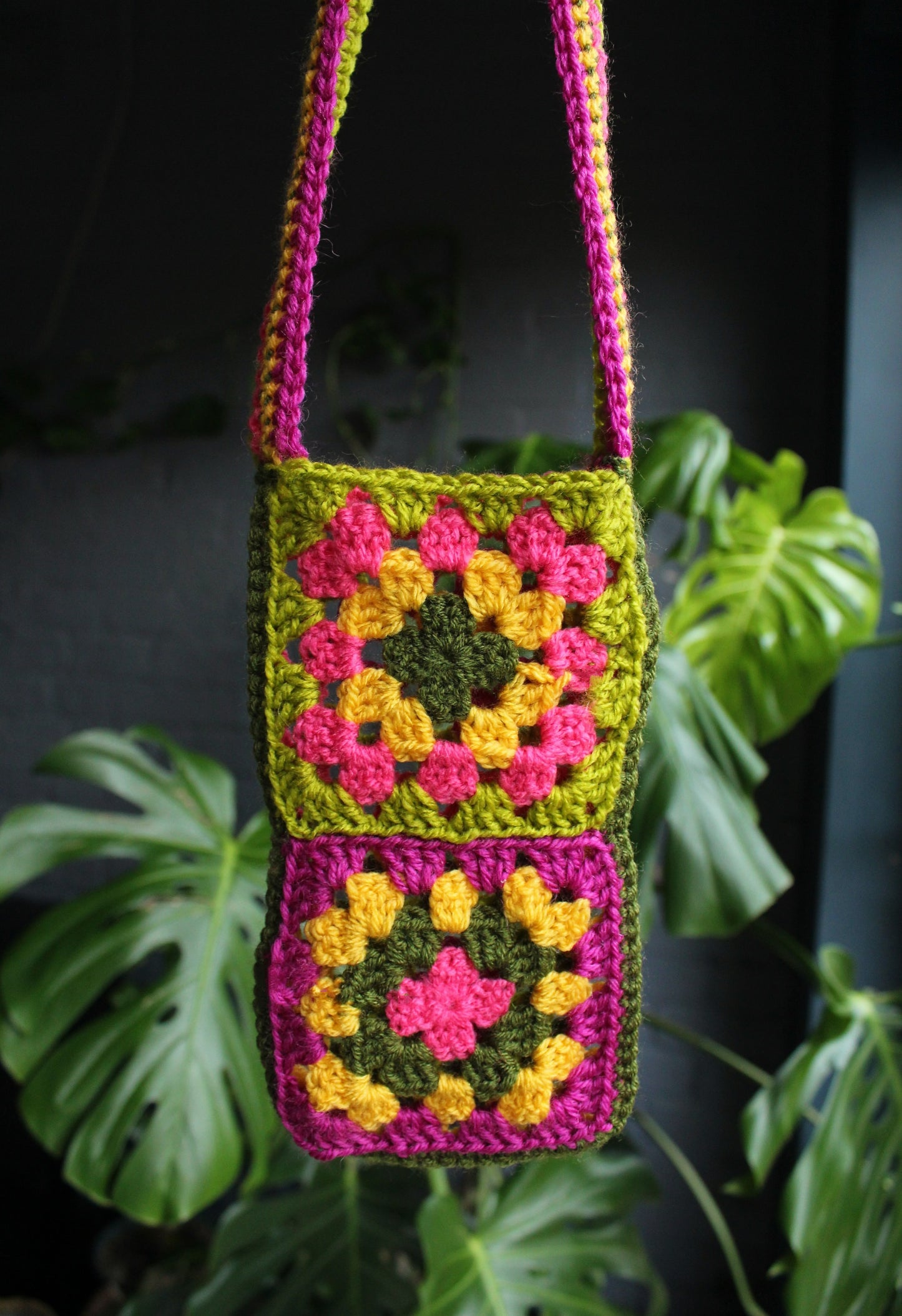 Granny Square Phone Pouch