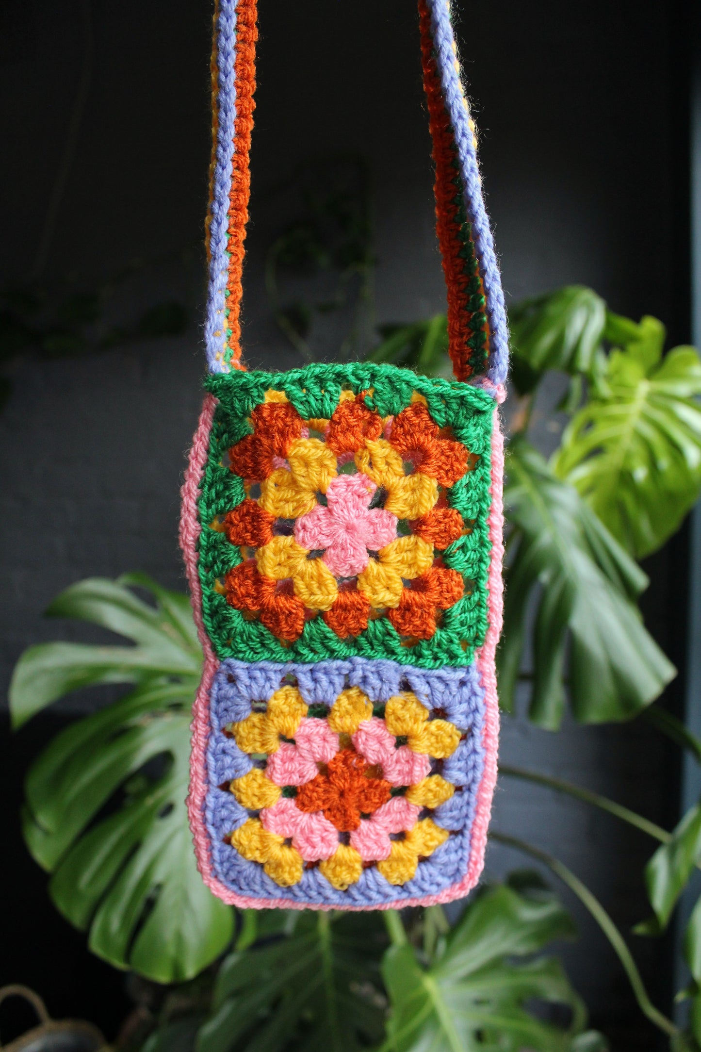 Granny Square Phone Pouch