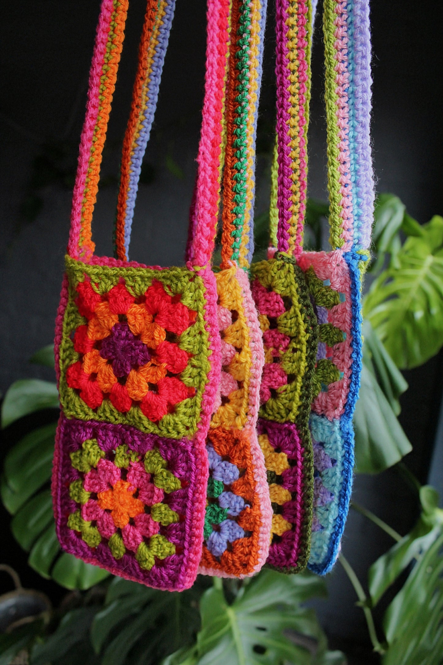 Granny Square Phone Pouch