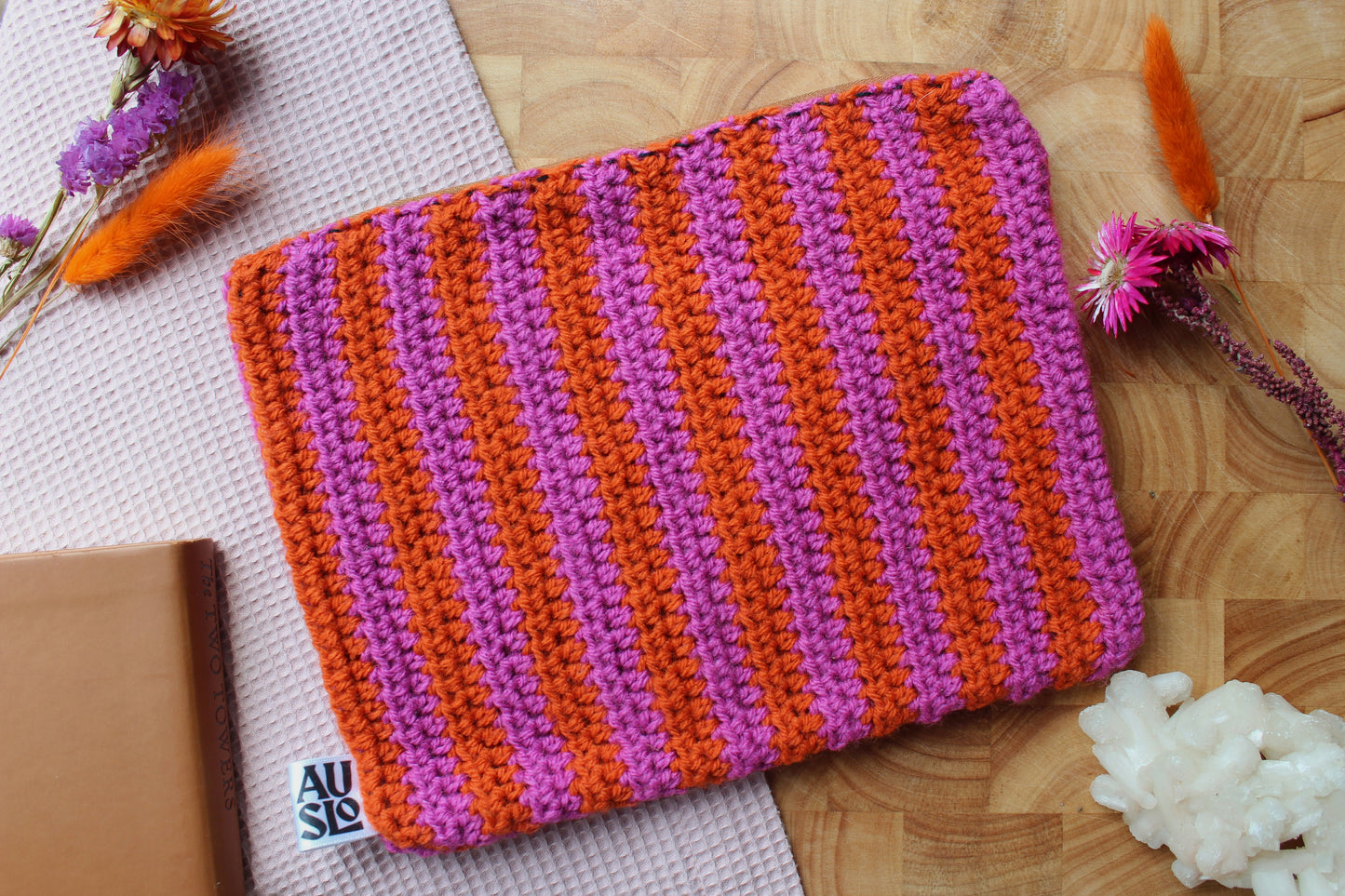 Striped Zip Pouches