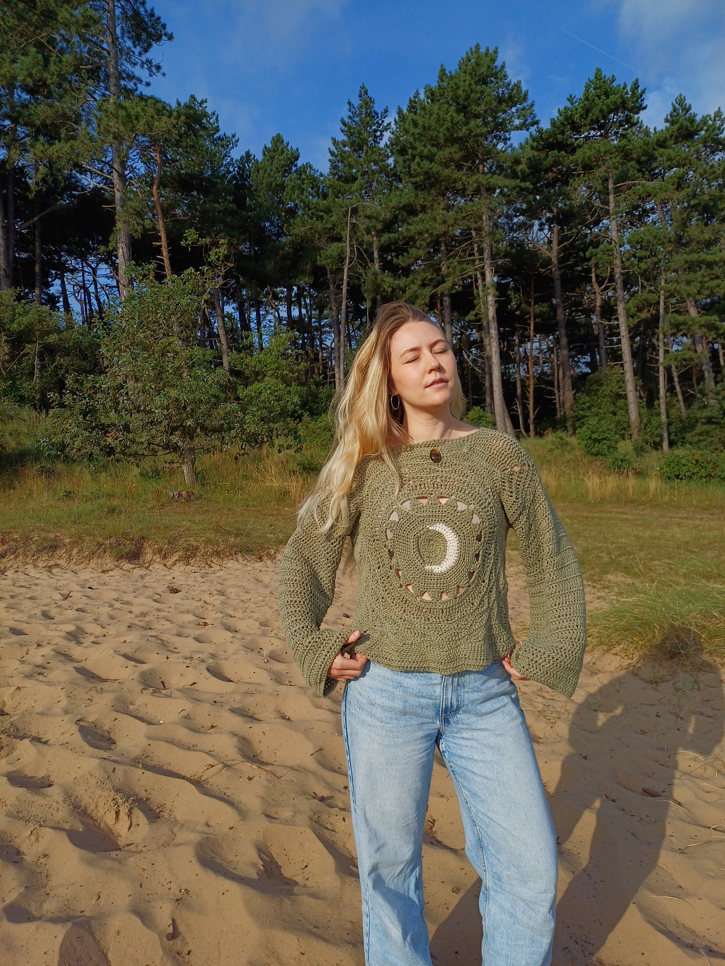 Moon, Sun, Stars Crochet Jumper Pattern