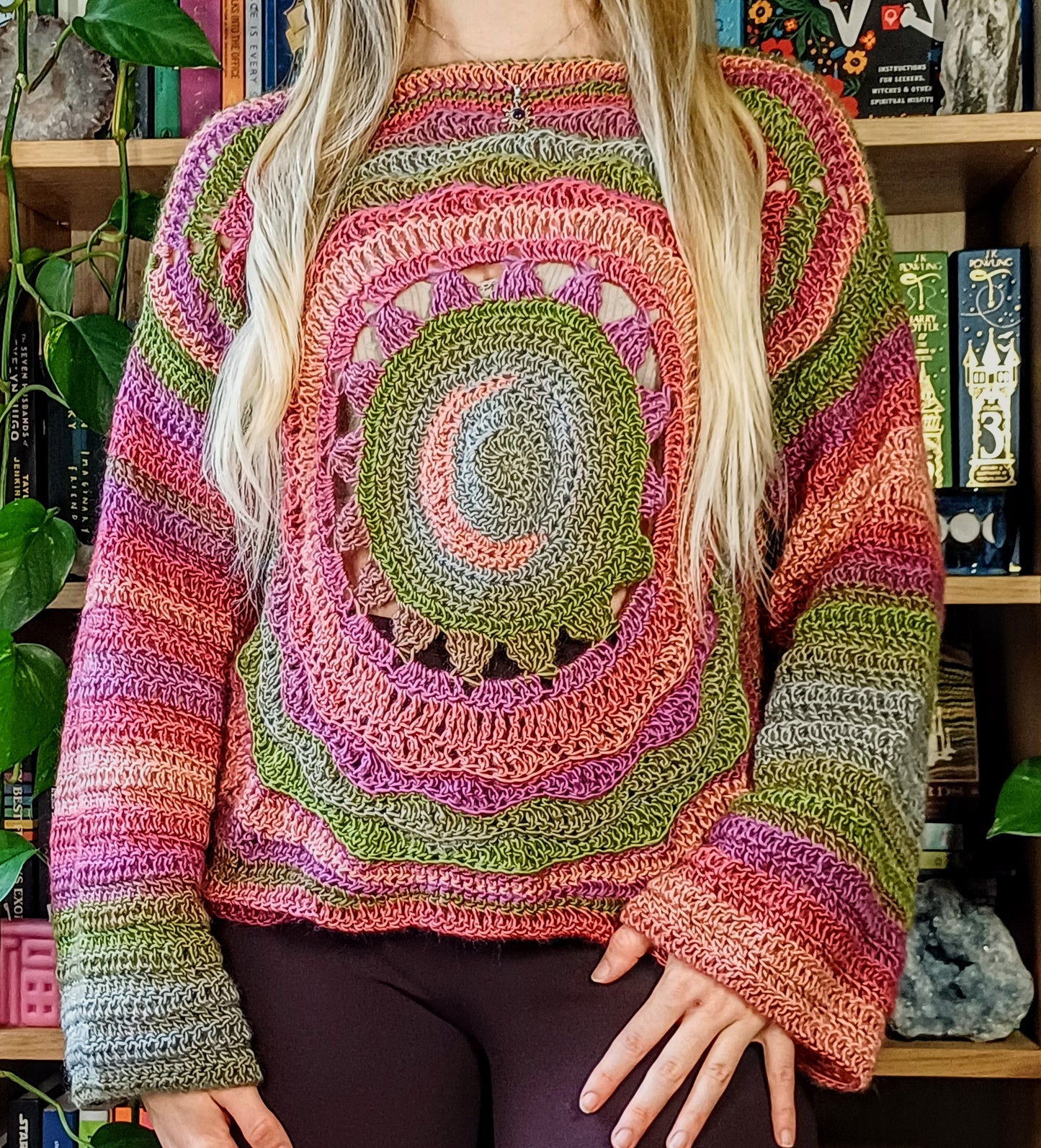 Moon, Sun, Stars Reversible Crochet Jumper - MADE TO ORDER - Customise