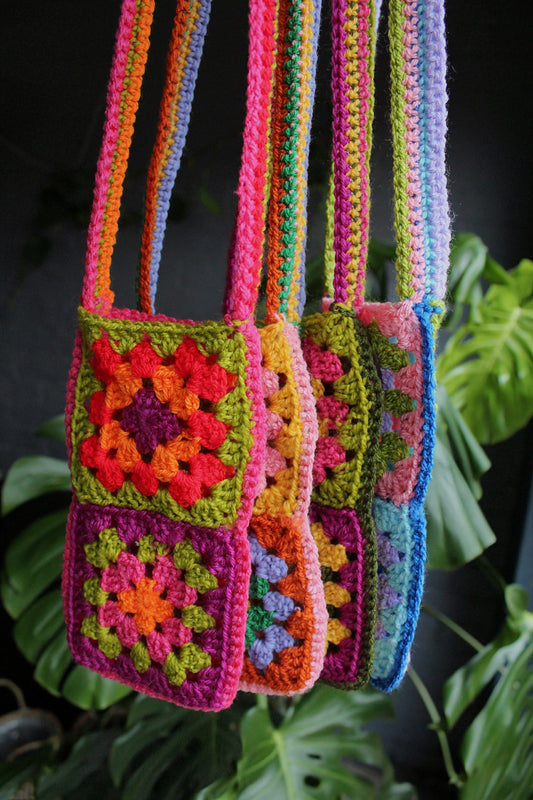 Granny Square Phone Pouch