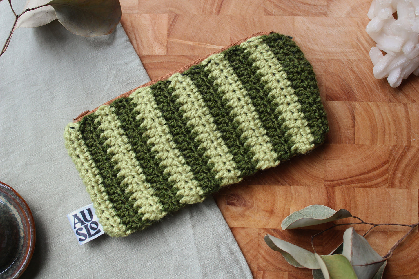 Striped Zip Pouches