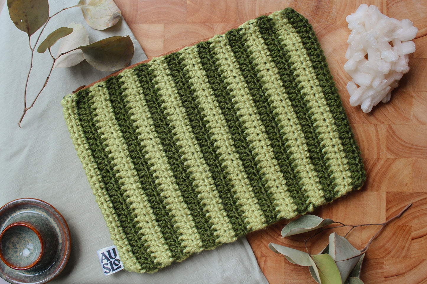 Striped Zip Pouches