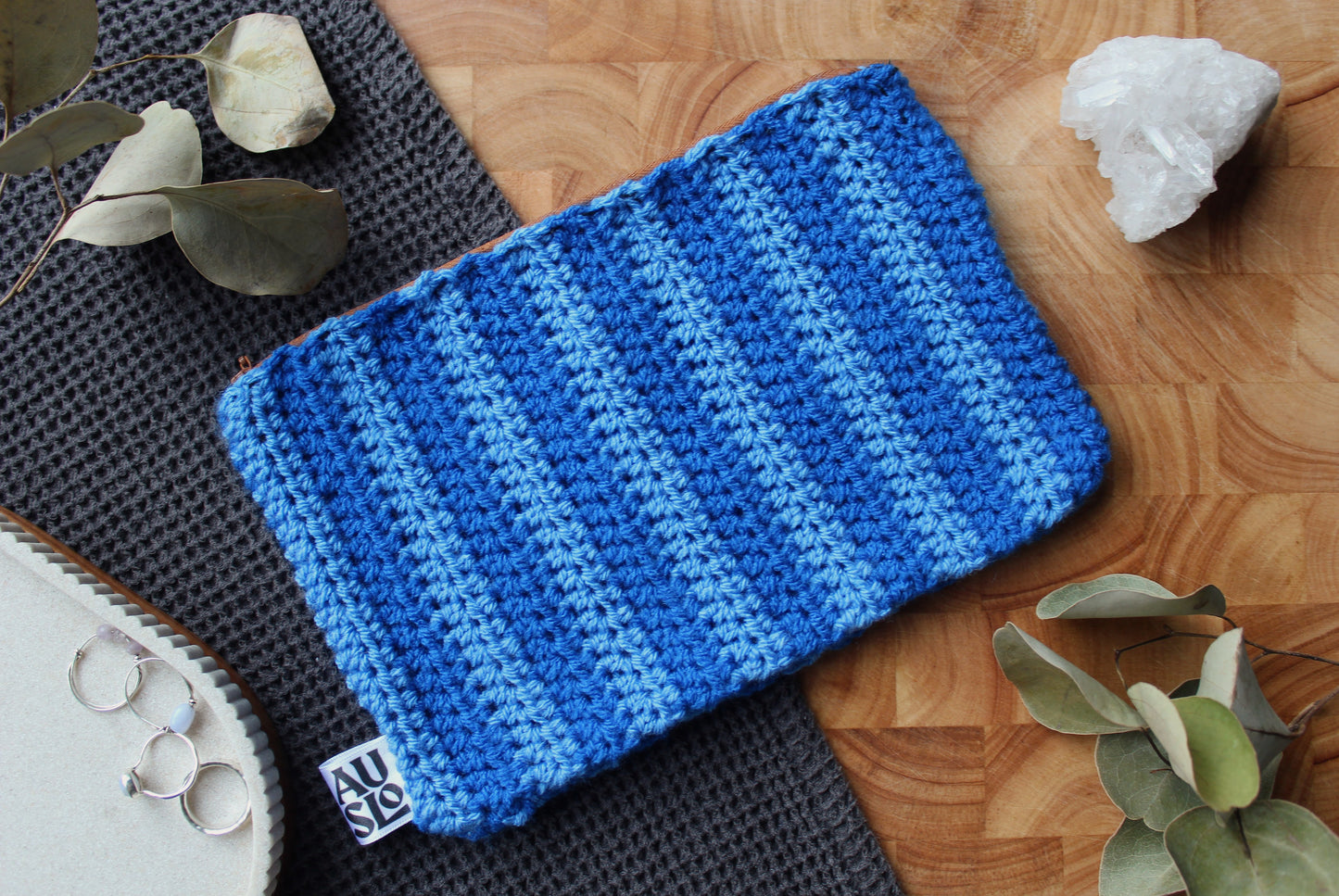 Striped Zip Pouches