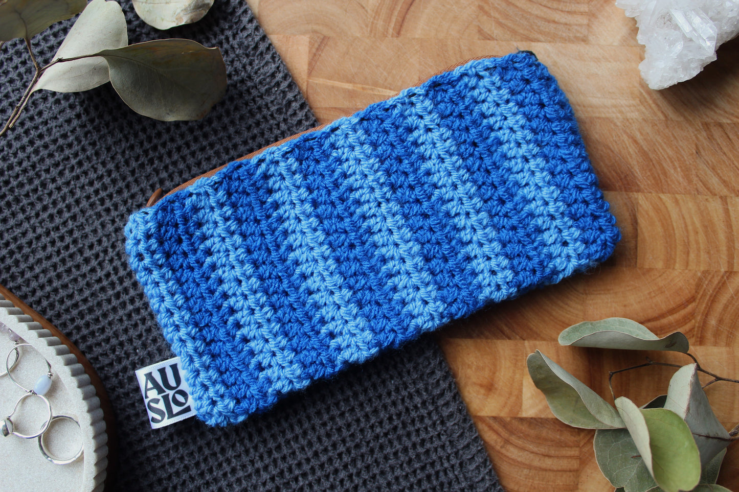 Striped Zip Pouches