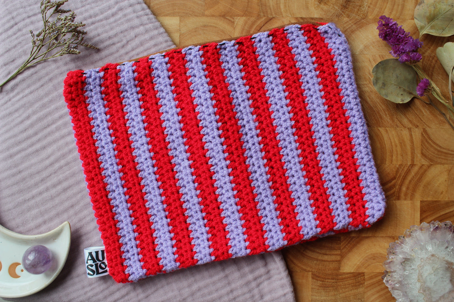 Striped Zip Pouches
