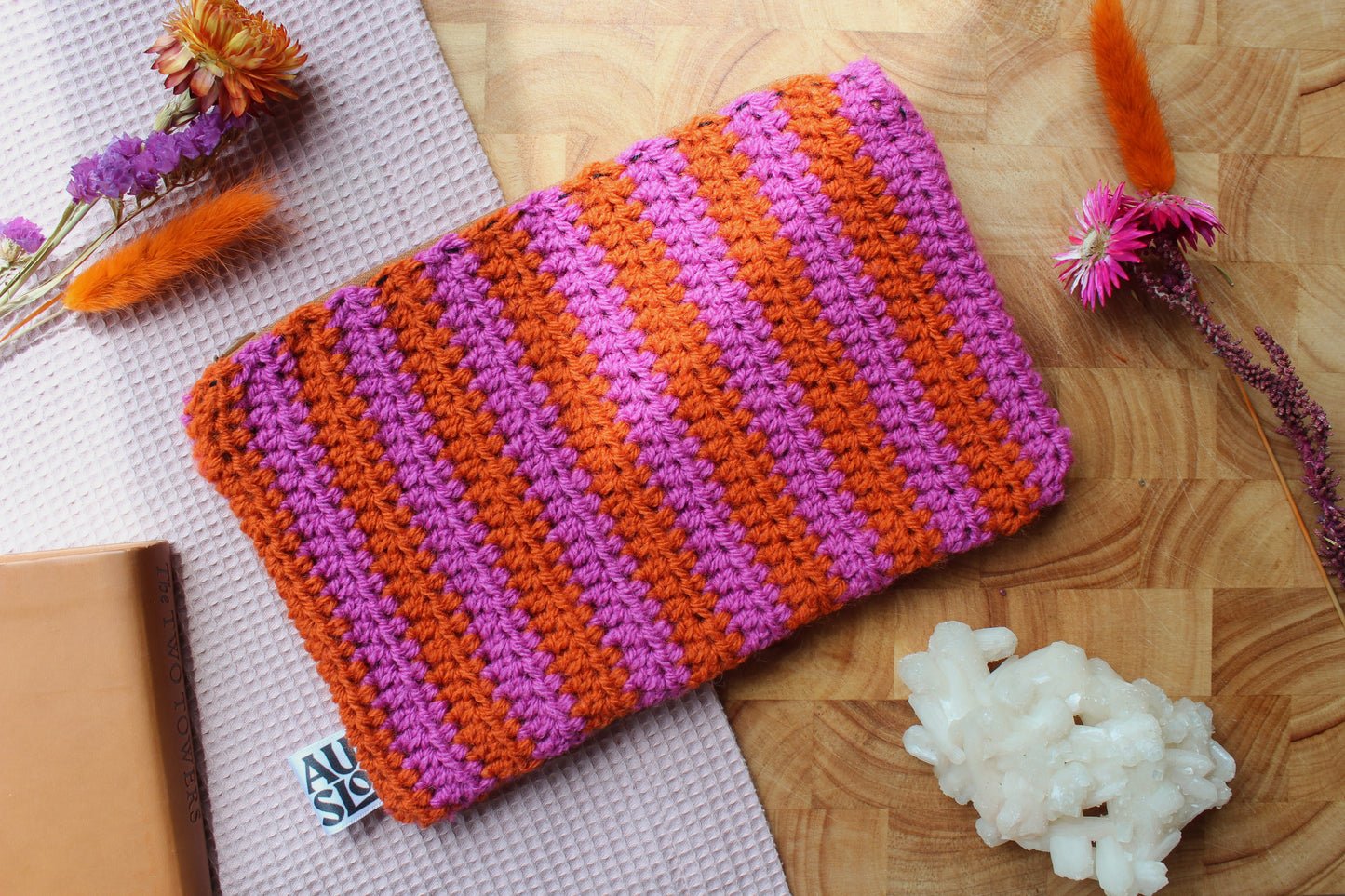 Striped Zip Pouches