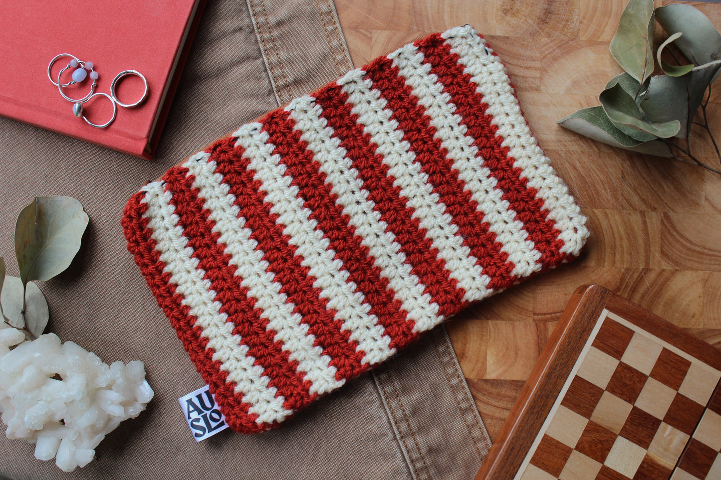 Striped Zip Pouches