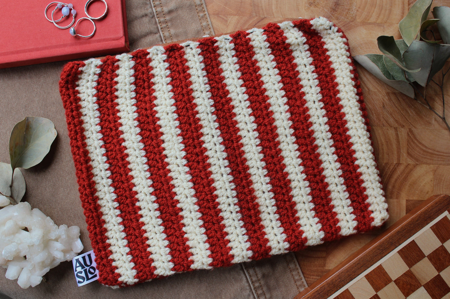 Striped Zip Pouches